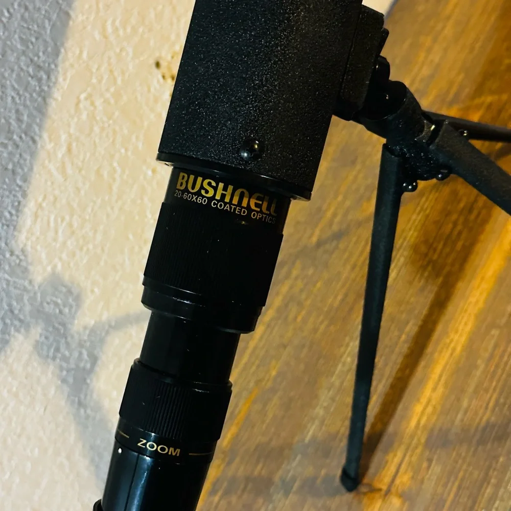 Black Telescope with Tripod